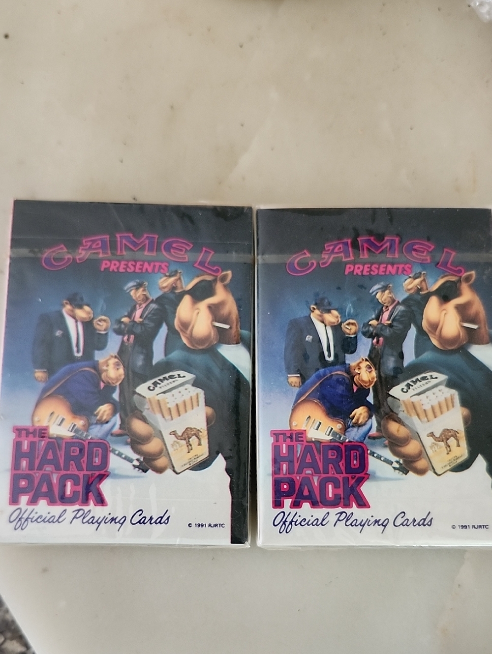 Vtg 1991 Camel Cigarettes "The Hard Pack" Official Playing Cards Set Of 2 Sealed